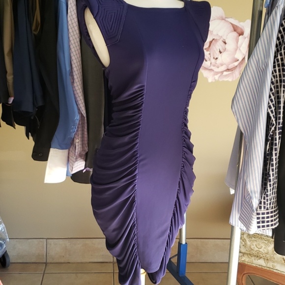 BCBGMAXAZRIA Fitted Indigo Dress - Picture 4 of 7